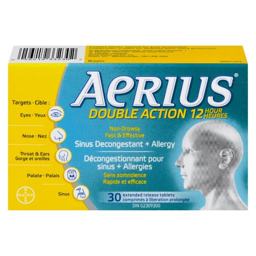 AERIUS DUAL ACTION TB 2.5/120MG 30 TABLET