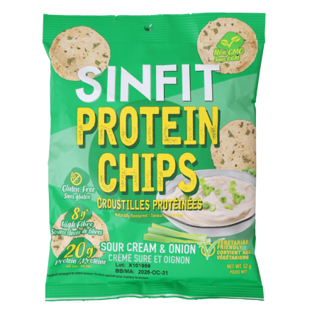 SinFit Protein Chips, Sour Cream & Onion 52g