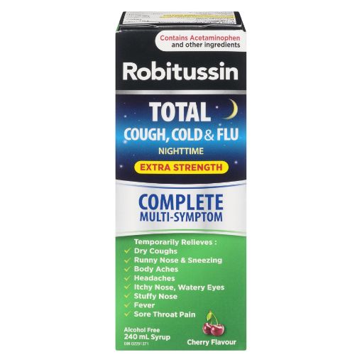 ROBITUSSIN TOTAL LIQ C/C/F ES NIGHT 240ML LIQUID