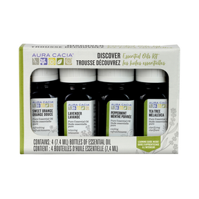 Aura Cacia Discover Essential Oils Kit 4pc