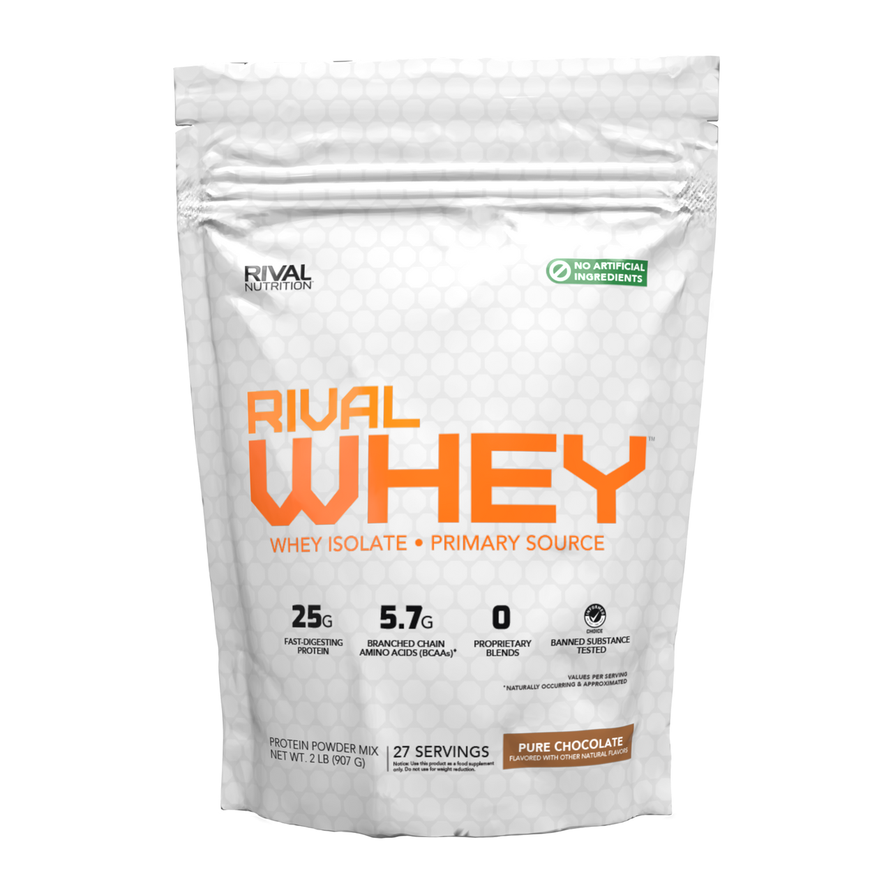 RIVALUS RIVALWHEY NATURAL 2lbs PURE CHOCOLATE