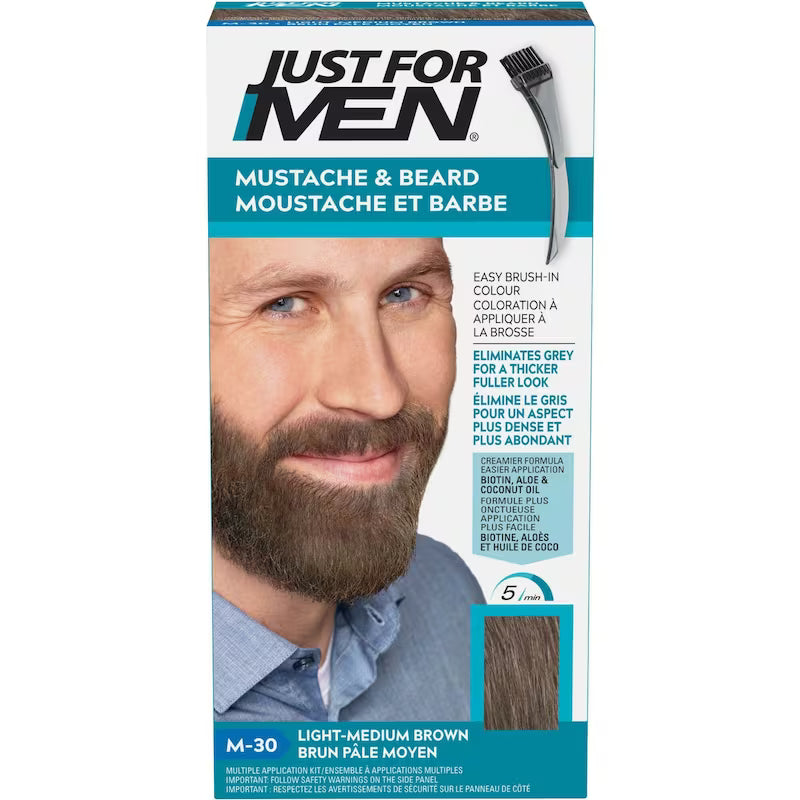 JUST FOR MEN MUSTACHE GEL LIGHT MD BROWN #30 GEL