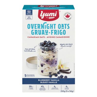 Yumi Organic   Overnight Oats   Blueberry Vanilla250G