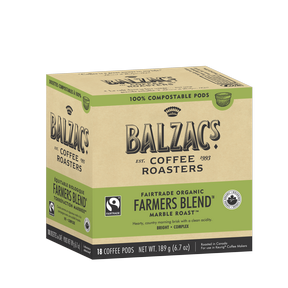 Balzac's Coffee Roasters Organic Farmers Blend Coffee Pods 18ct