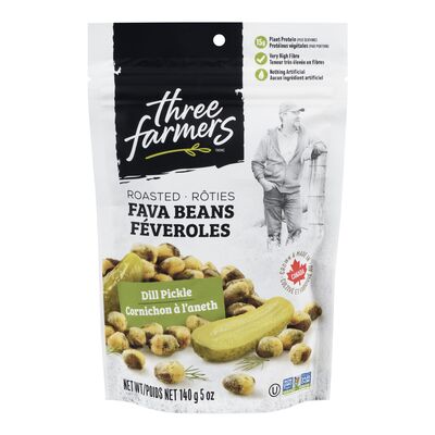 Three Farmers Foods Inc.   Fava Beans   Dill Pickle Roasted Fava Beans140G
