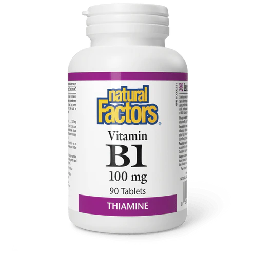 Natural Factors   Vitamin B1 100 mg   90 tabstabs