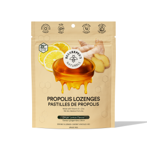 Beekeeper's Naturals Inc.   Propolis Lozenges Lemon Ginger 50g