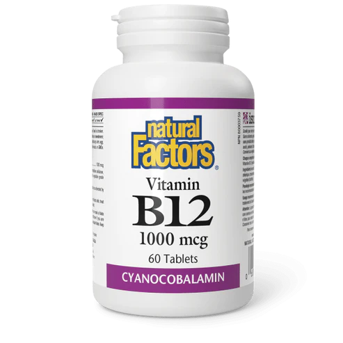 Natural Factors   Vitamin B12 1000 mcg   60 tabstabs