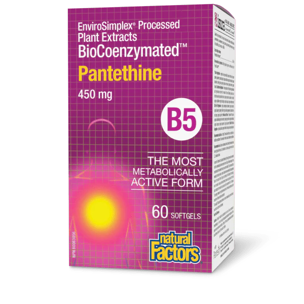 Natural Factors BioCoenzymated Pantethine B5 450 mg 60sgls