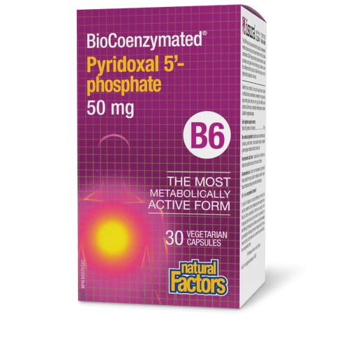 Natural Factors   BioCoenzymated Pyridoxal 5 Phosphate 50 mg   30vcaps