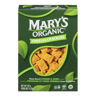 Mary's Organic Crackers Plant Based Crackers Cheezee Cheese & Herb120G
