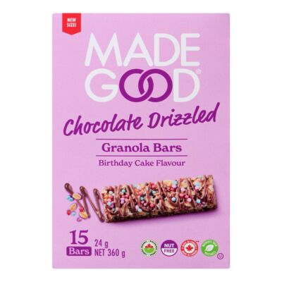 Made Good   Granola Bar   Chocolate Drizzled Birthday Cake Bar5X24G