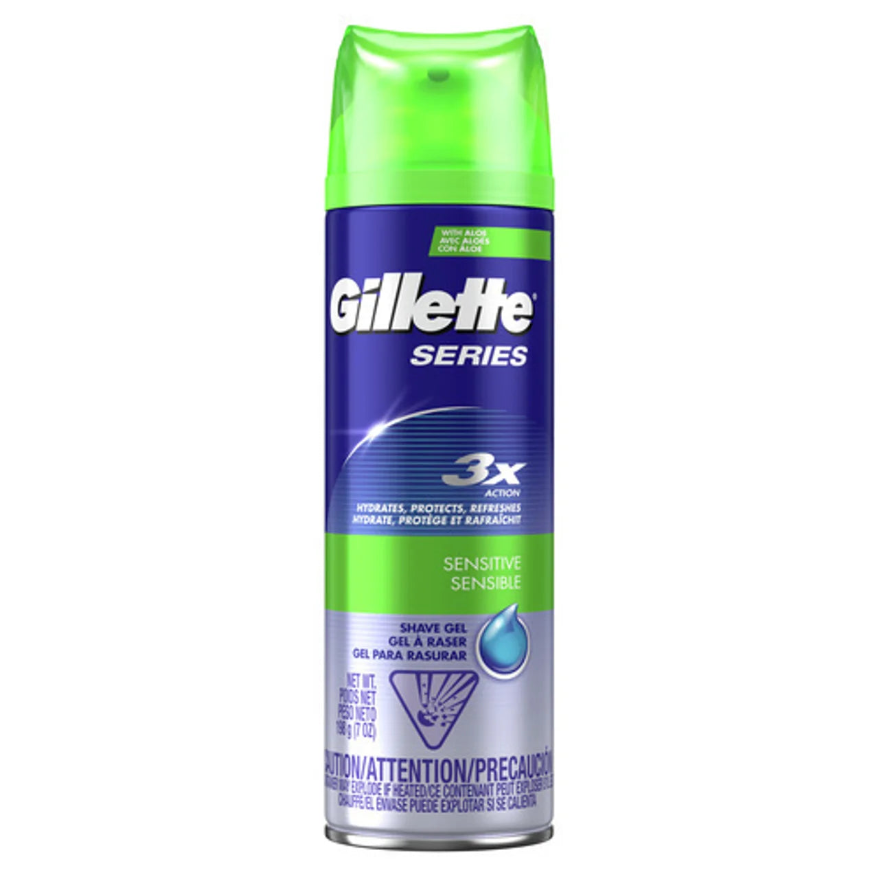GILLETTE SERIES 3X SHAVE GEL SENSITIVE 2X198G