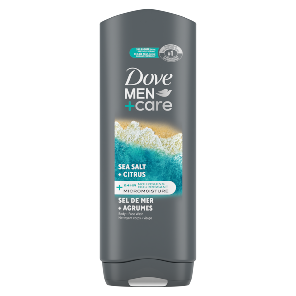 DOVE MEN +CARE BODY+FACE WASH SEA SALT+CITRUS532ML