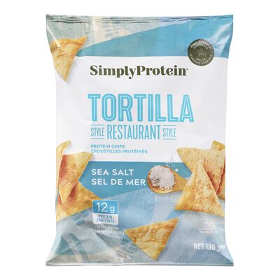 SIMPLY TORTILLA CHIPS SEA SALT 130G