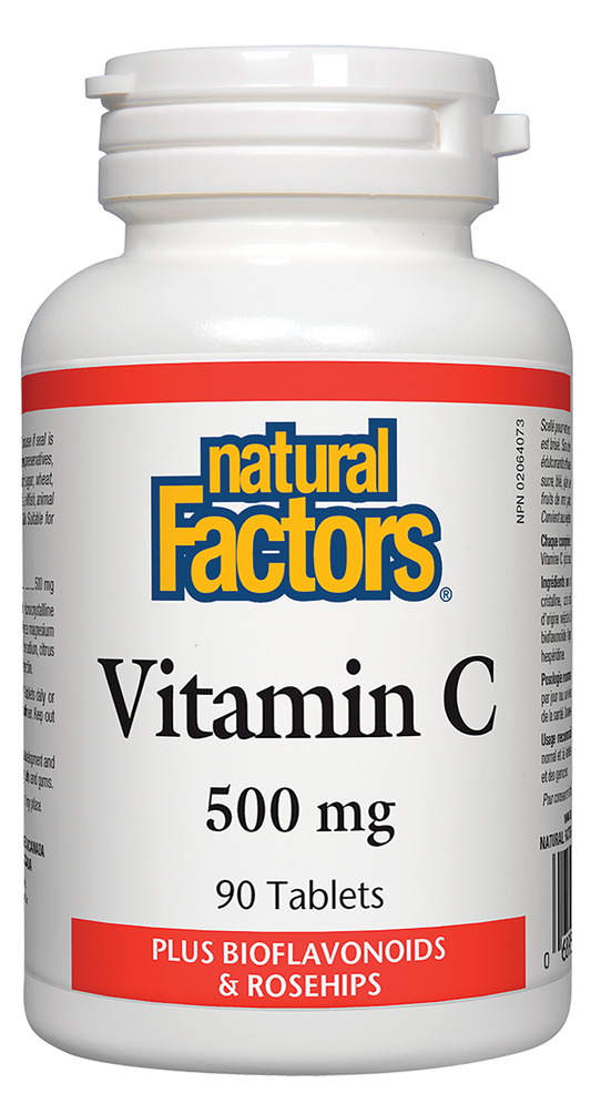 Natural Factors   Vitamin C 500 mg Plus Bioflavonoids & Rosehips   90 tabstabs