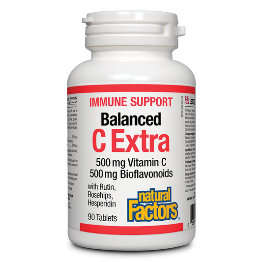 Natural Factors   Balanced C Extra 500 mg / 500 mg Bioflavonoids   90 tabstabs