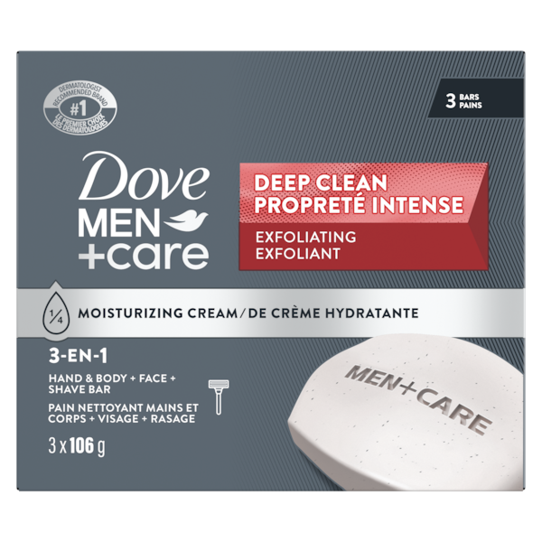 DOVE MEN+CARE BAR DEEP CLEAN 3X106G