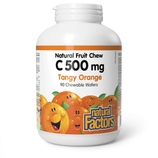 Natural Factors C 500 mg 100% Natural Fruit Chew (Tangy Orange) 90 chews