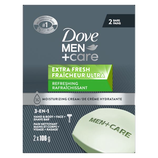 DOVE MEN+CARE BAR EXTRA FRESH 2X106G