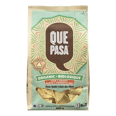 Que Pasa Organic Tortilla Chips Thin And Crispy Sea Salt Tortilla Chips300G