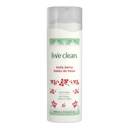 LIVE CLEAN BODY WASH HOLLY BERRY 500ML pack of 6