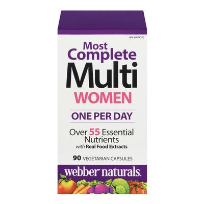 Webber Naturals - Most Complete Multi for Women - 90 Vegetarian Capsules