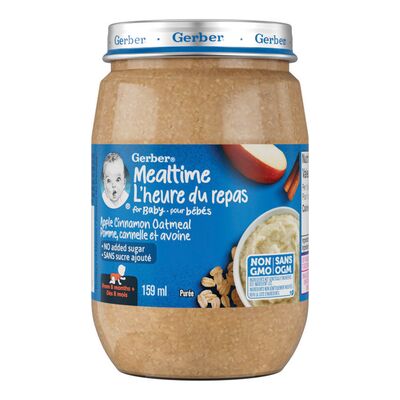 GERBER PUREE APPLE/CINNAMON/OAT 159ML pack of 12