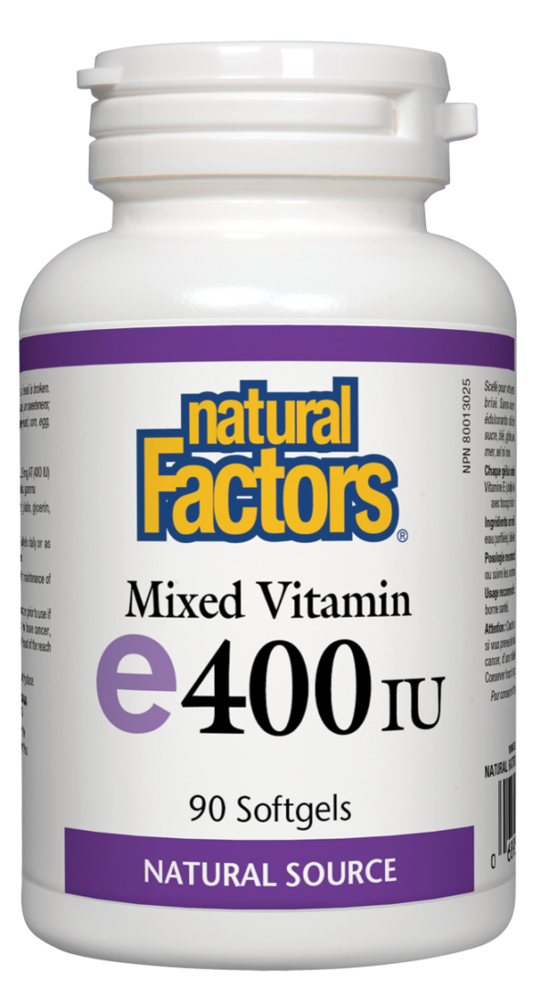 Natural Factors - Mixed Vitamin E 400 IU - 90 sgels