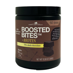 BROOKLYN BORN CHOCOLATE    Chocolate Boosted Bites    BROOKLYN BORN CHOCOLATE    Chocolate Boosted Bites    72% Dark Chocolate with Biotin300g