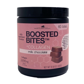 BROOKLYN BORN CHOCOLATE    Chocolate Boosted Bites    BROOKLYN BORN CHOCOLATE    Chocolate Boosted Bites    Milk Chocolate with Collagen 300g