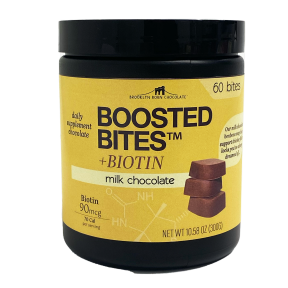 BROOKLYN BORN CHOCOLATE    Chocolate Boosted Bites    BROOKLYN BORN CHOCOLATE    Chocolate Boosted Bites    Milk Chocolate with Biotin 300g