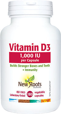 NEW ROOTS Vitamin D3 1,000 IU 180 capsules