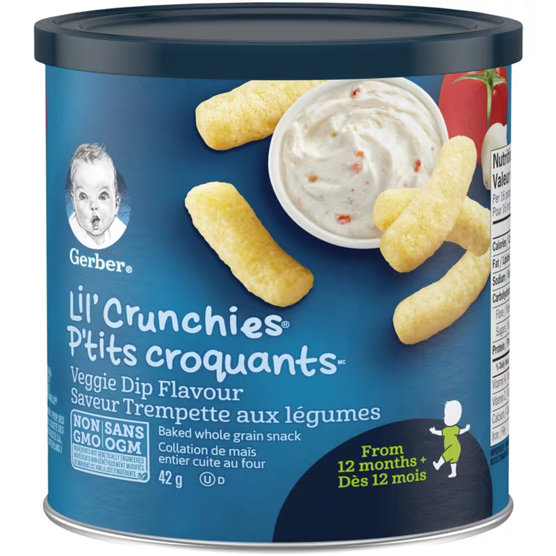 GERBER GRAD LIL CRUNCH VEG DIP 42G pack of 6