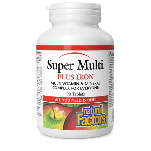 Natural Factors   Super Multi Plus Iron   90 tabstabs