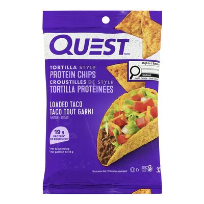 Quest Tortilla Chips, Loaded Taco 32g