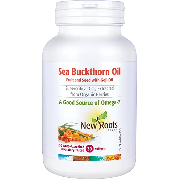NEW ROOTS Sea Buckthorn Oil Fruit and Seed with Goji Oil 30 softgels