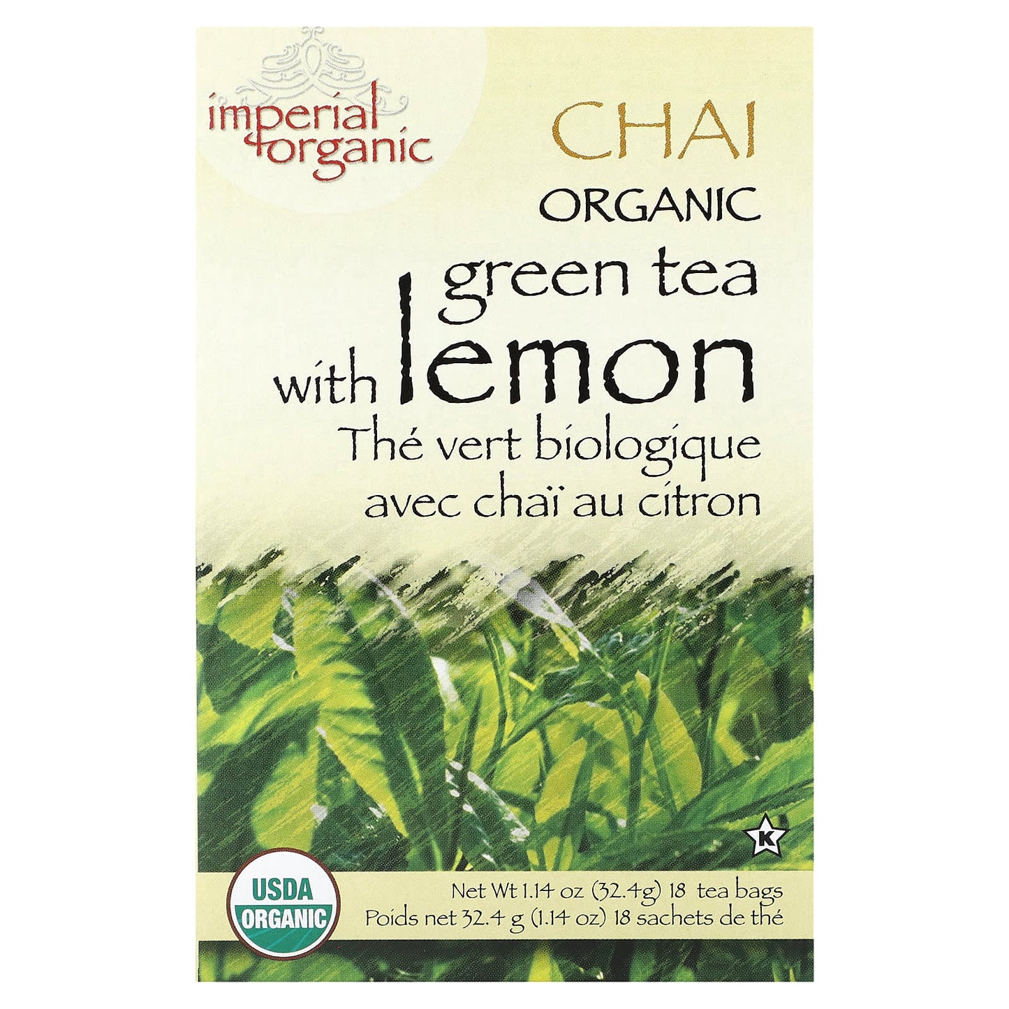 UNCLE LEE'S TEAS    Chai Organic Teas    UNCLE LEE'S TEAS    Chai Organic Teas    Org Green Tea w/Lemon Chai 18bg