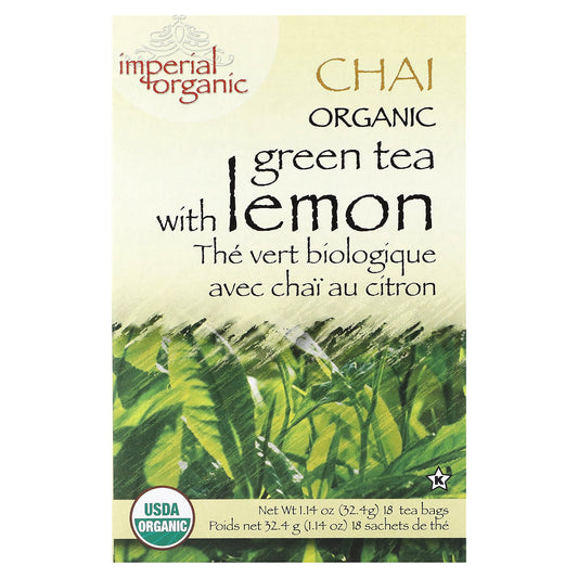 UNCLE LEE'S TEAS    Chai Organic Teas    UNCLE LEE'S TEAS    Chai Organic Teas    Org Green Tea w/Lemon Chai 18bg