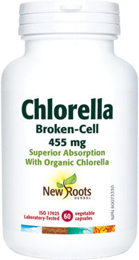 NEW ROOTS Chlorella Broken-Cell · 455 mg 60 capsules