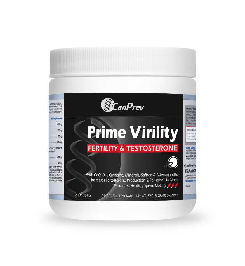 CanPrevPrime Virility Motility & Testosterone - Powder- Dragon-fruit Lemonade_150 g