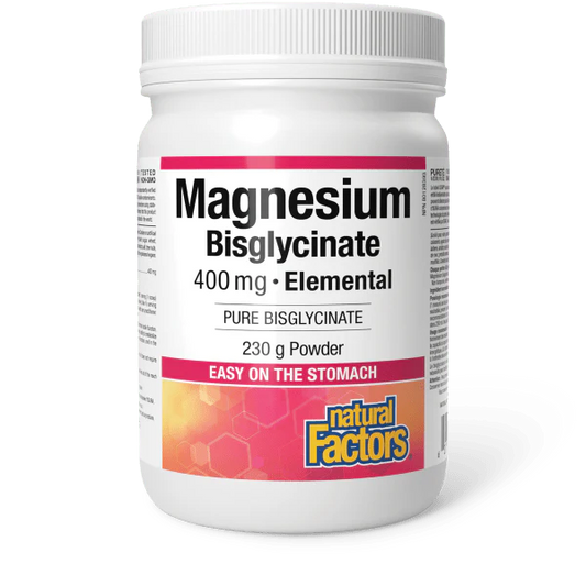Natural Factors   Magnesium Bisglycinate Pure 400mg   230gpwd
