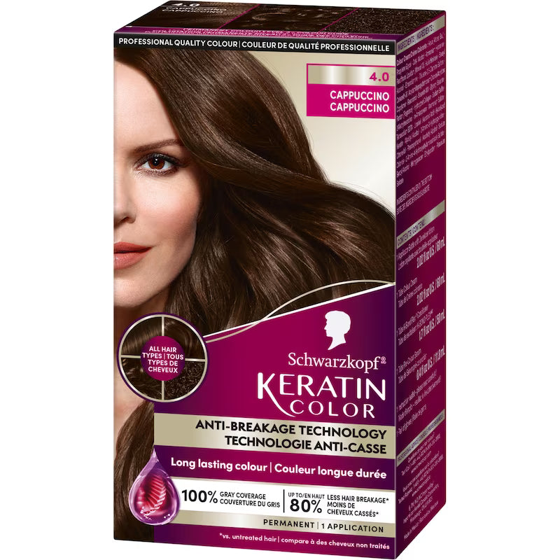 SCHWARZKOPF KERATIN COLOR #4 CAPPUCCINO