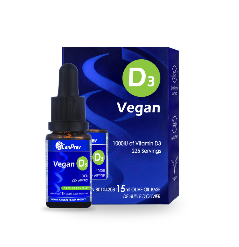 CanPrev D3 Drops 1000IU - Vegan 15 mL
