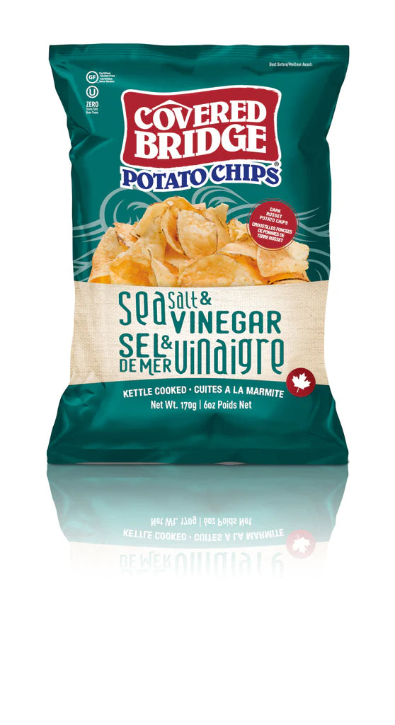 COVERED BRIDGE - Potato Chips, Sea Salt & Vinegar (gluten free) 60g