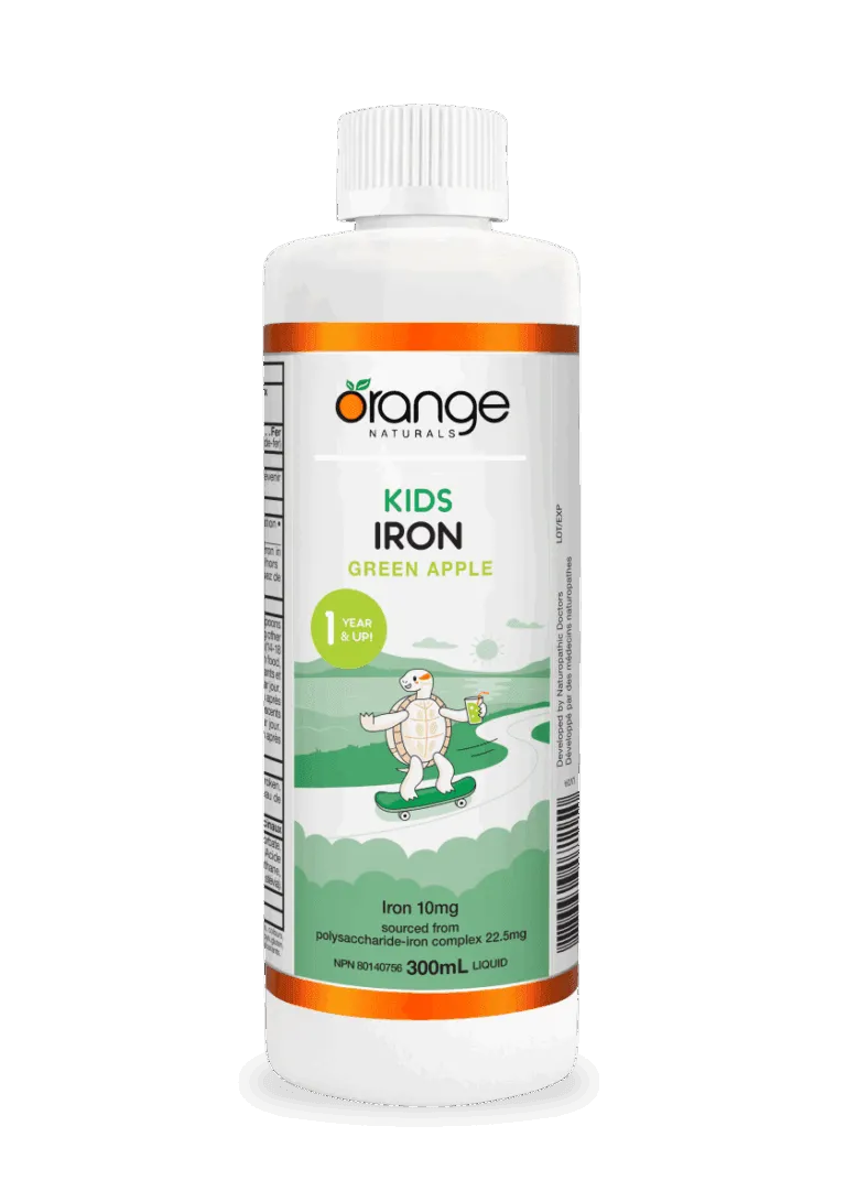 Orange Naturals - Kids Iron - Liquid - Green Apple - 300 mL