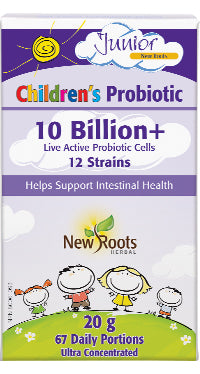 NEW ROOTS Children’s Probiotic 12 Strains · 10 Billion + Live Active Probiotic Cells powder 20 g