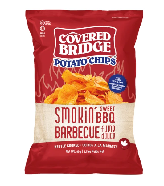 Covered Bridge Potato Chips - Smokin' Sweet BBQ - 24 x 60g