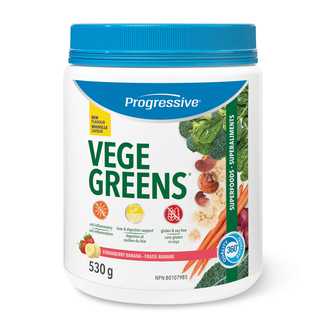 Progressive VegeGreens 530g Strawberry Banana