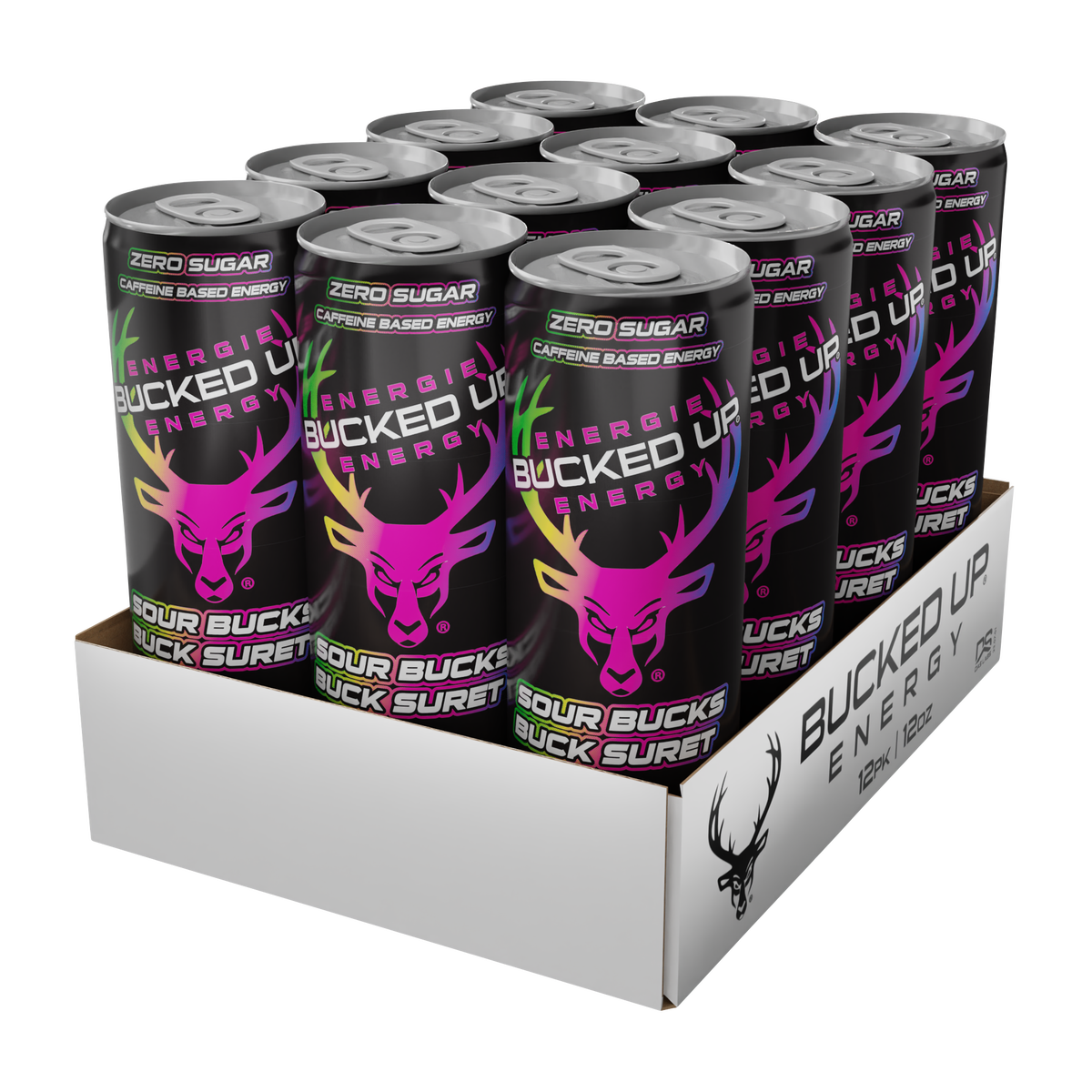 Bucked Up Bucked Up Energy Drink, Sour Bucks, 12/Case